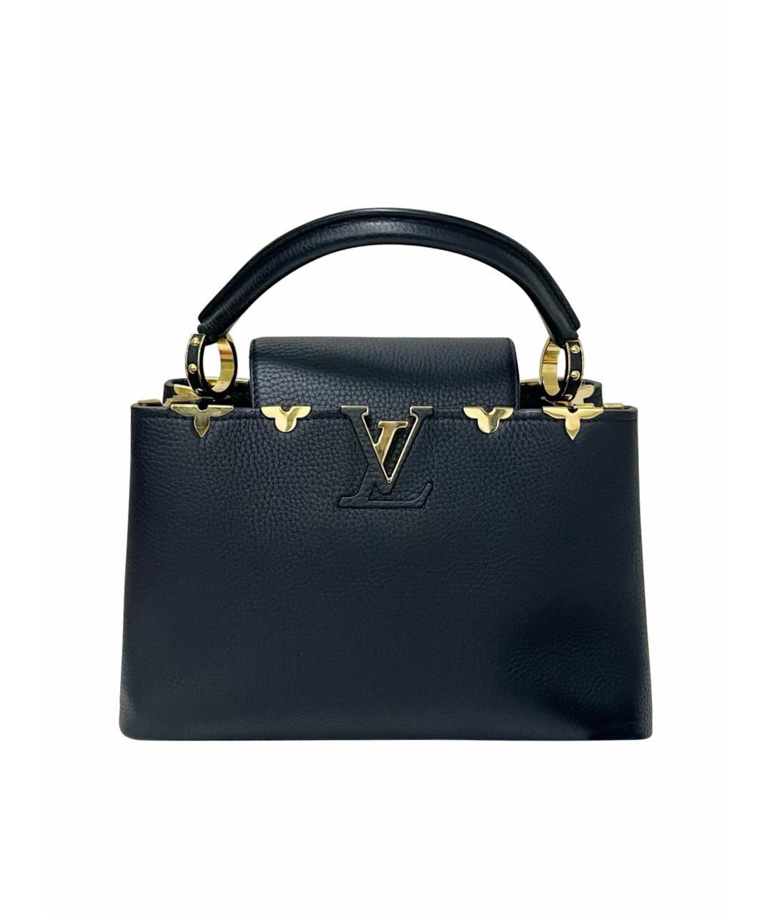 LOUIS VUITTON Черная кожаная сумка тоут, фото 1