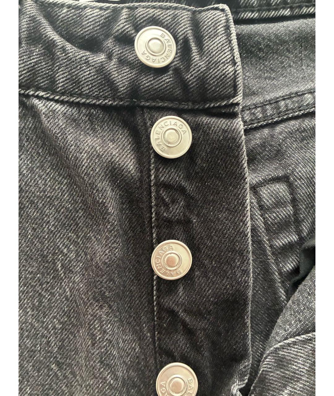 BALENCIAGA Антрацитовые хлопковые джинсы слим, фото 6
