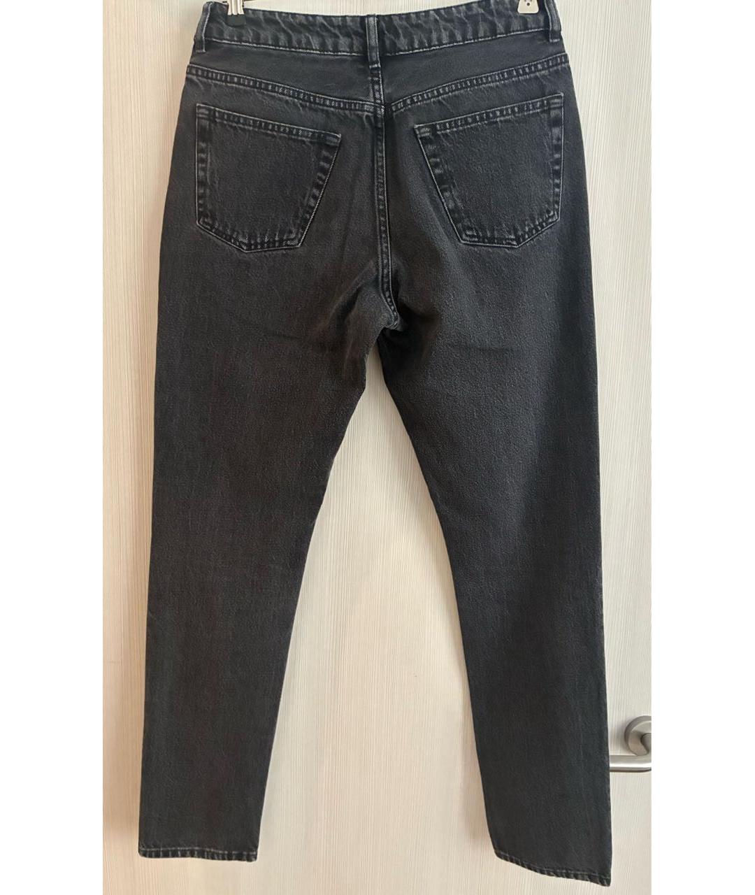 BALENCIAGA Антрацитовые хлопковые джинсы слим, фото 2