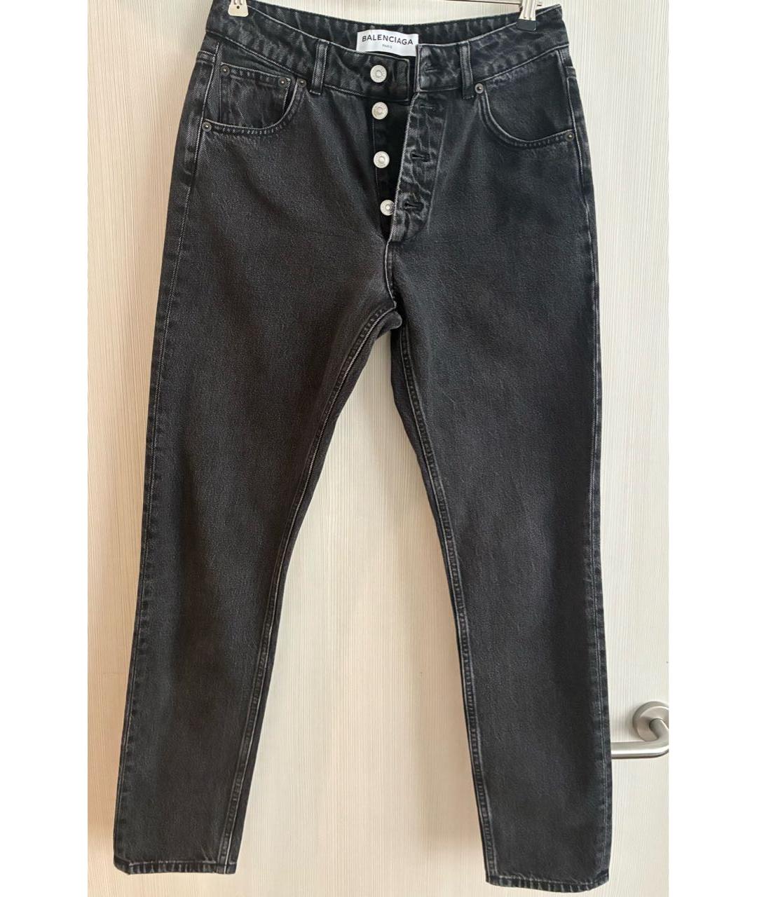 BALENCIAGA Антрацитовые хлопковые джинсы слим, фото 9