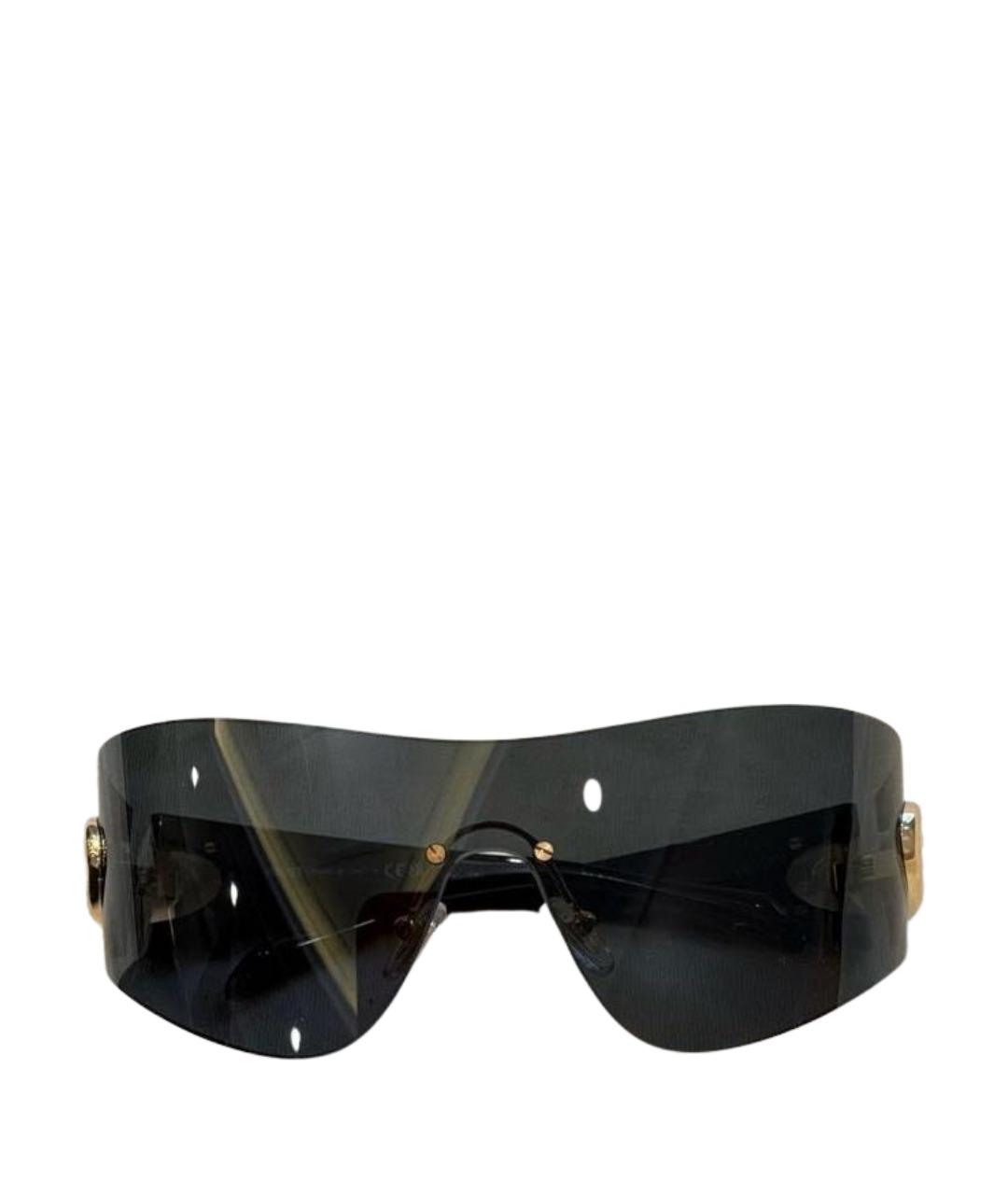 VERSACE Черные пластиковые солнцезащитные очки, фото 1