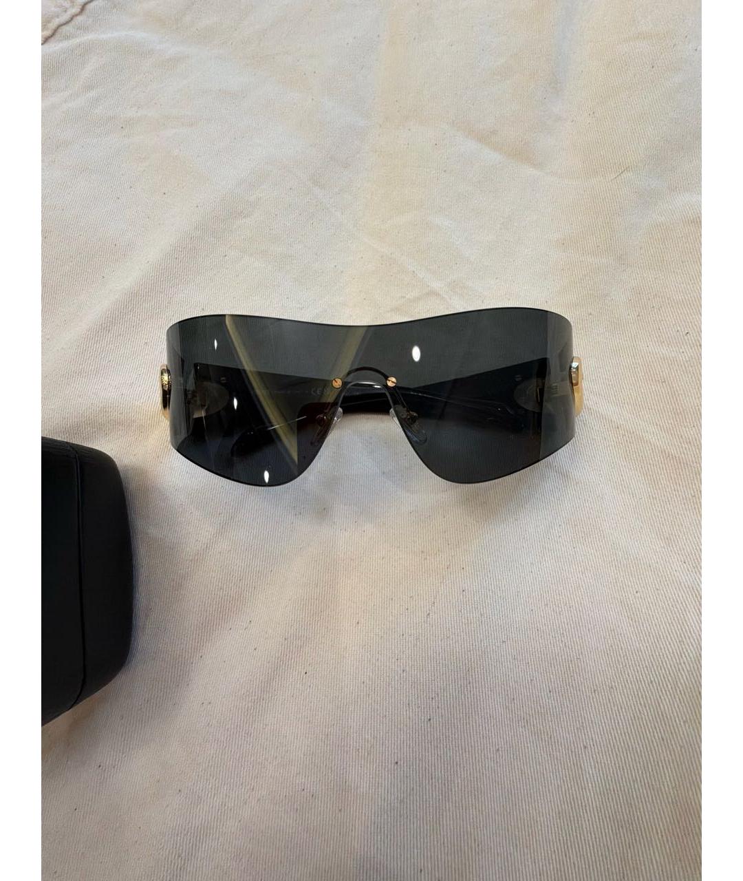 VERSACE Черные пластиковые солнцезащитные очки, фото 6