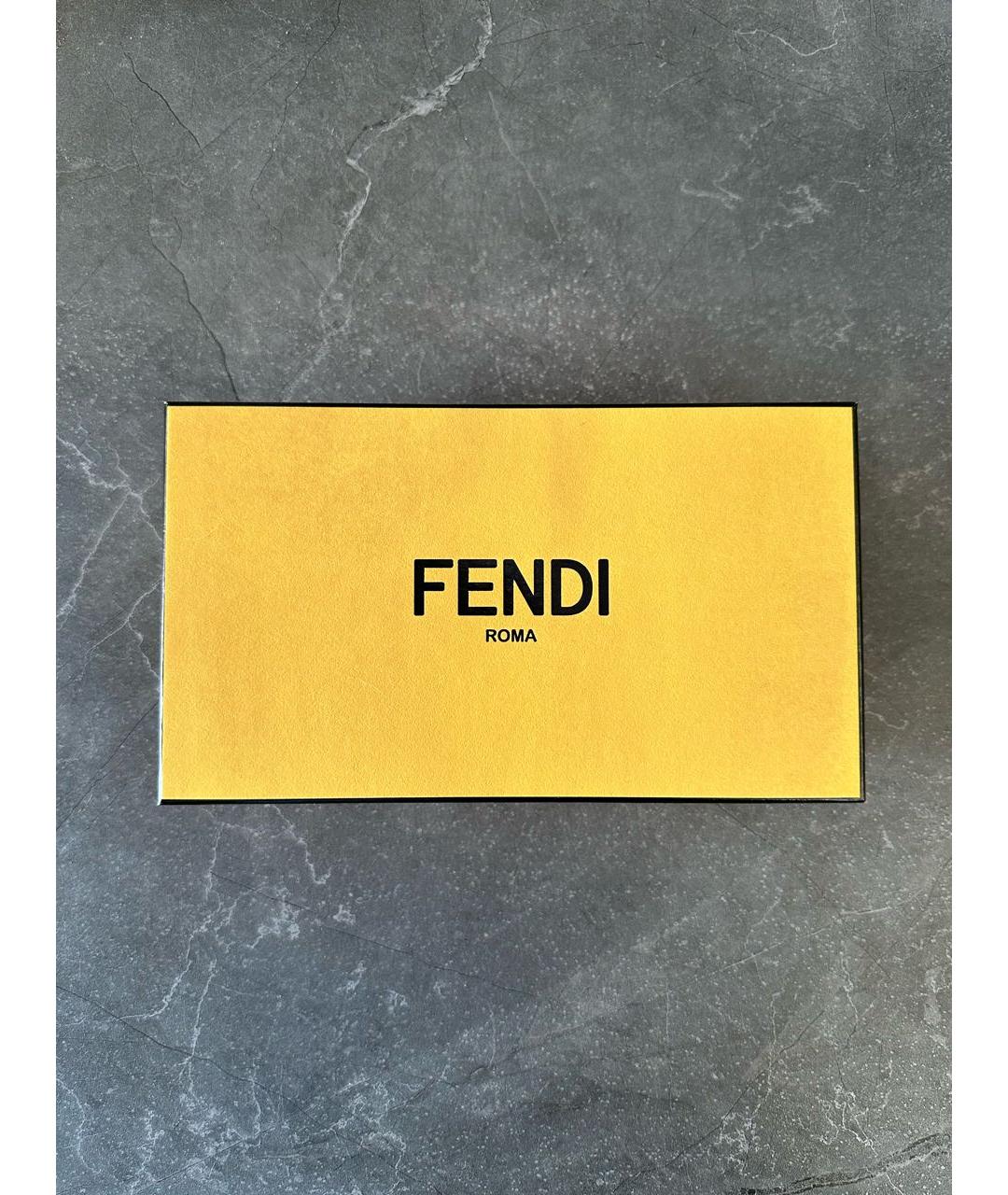 FENDI Черные металлические солнцезащитные очки, фото 4