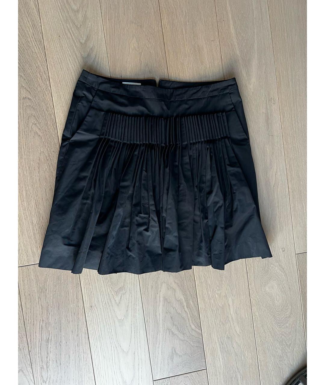 DRIES VAN NOTEN Черная полиэстеровая юбка мини, фото 7