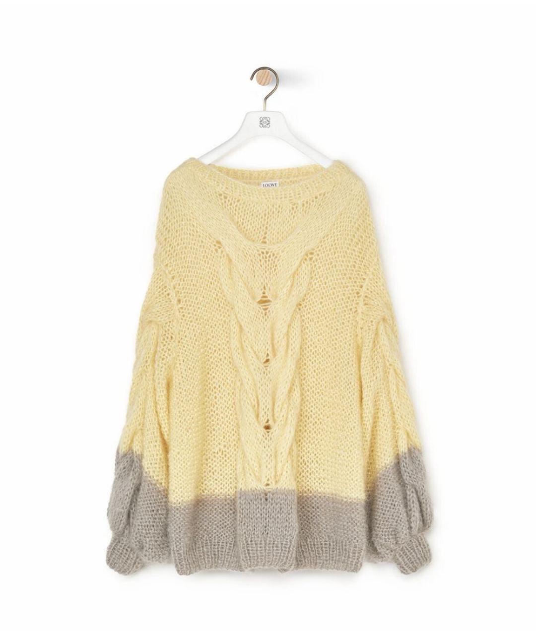 LOEWE Желтый шерстяной джемпер / свитер, фото 9