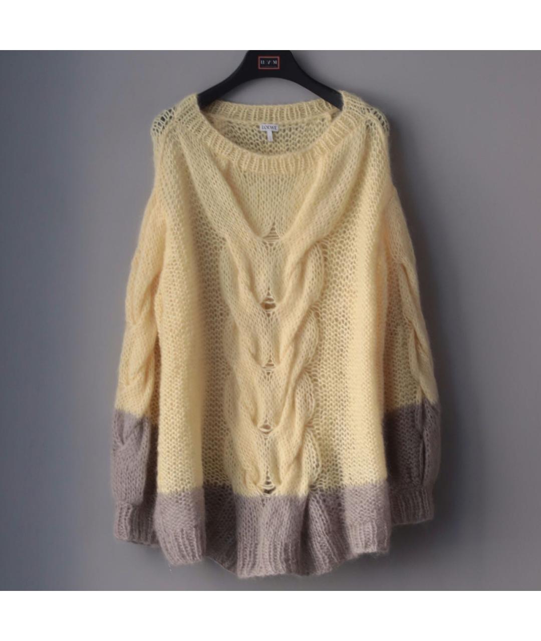 LOEWE Желтый шерстяной джемпер / свитер, фото 2