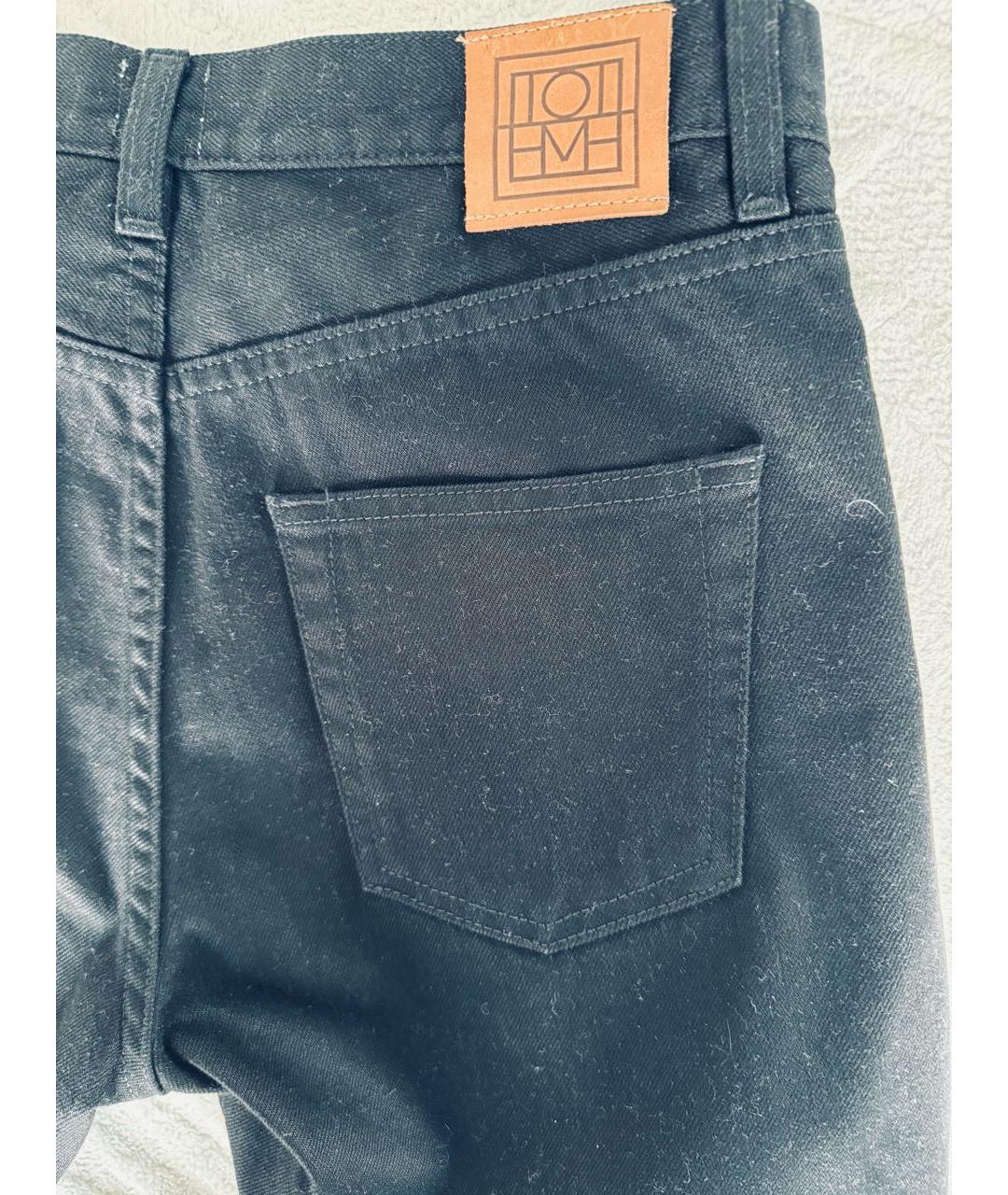 TOTEME Черные хлопковые прямые джинсы, фото 5