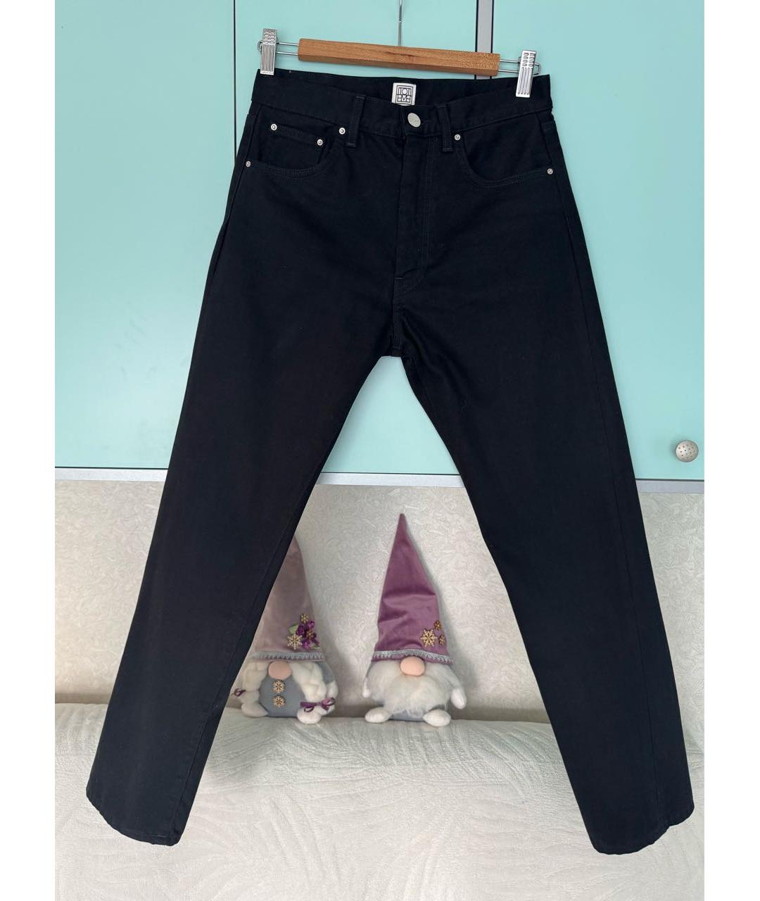 TOTEME Черные хлопковые прямые джинсы, фото 9