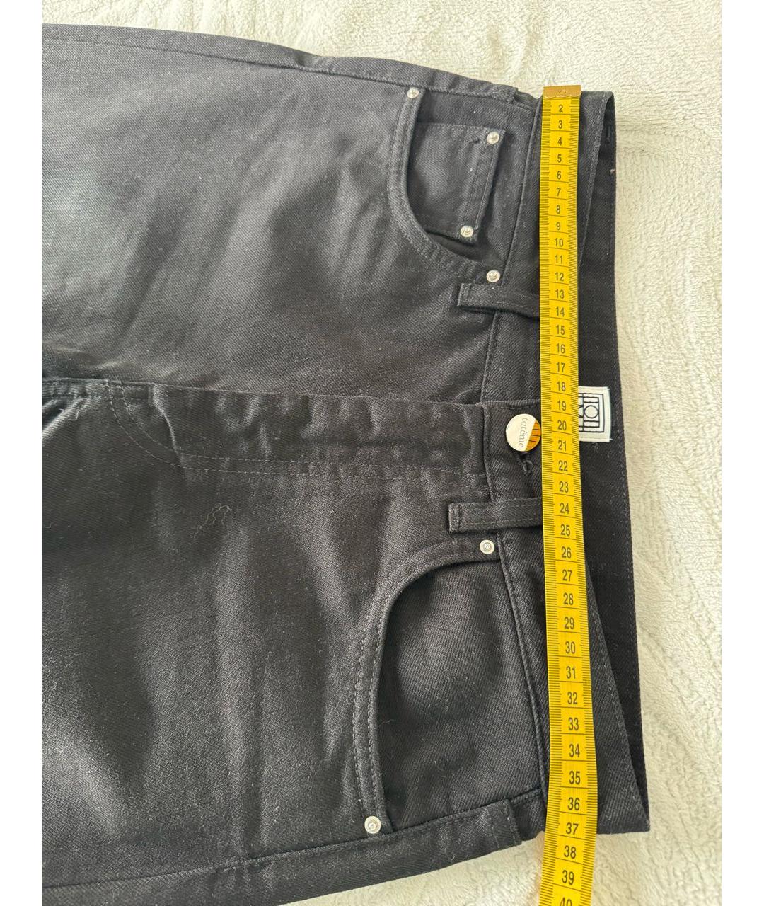 TOTEME Черные хлопковые прямые джинсы, фото 6