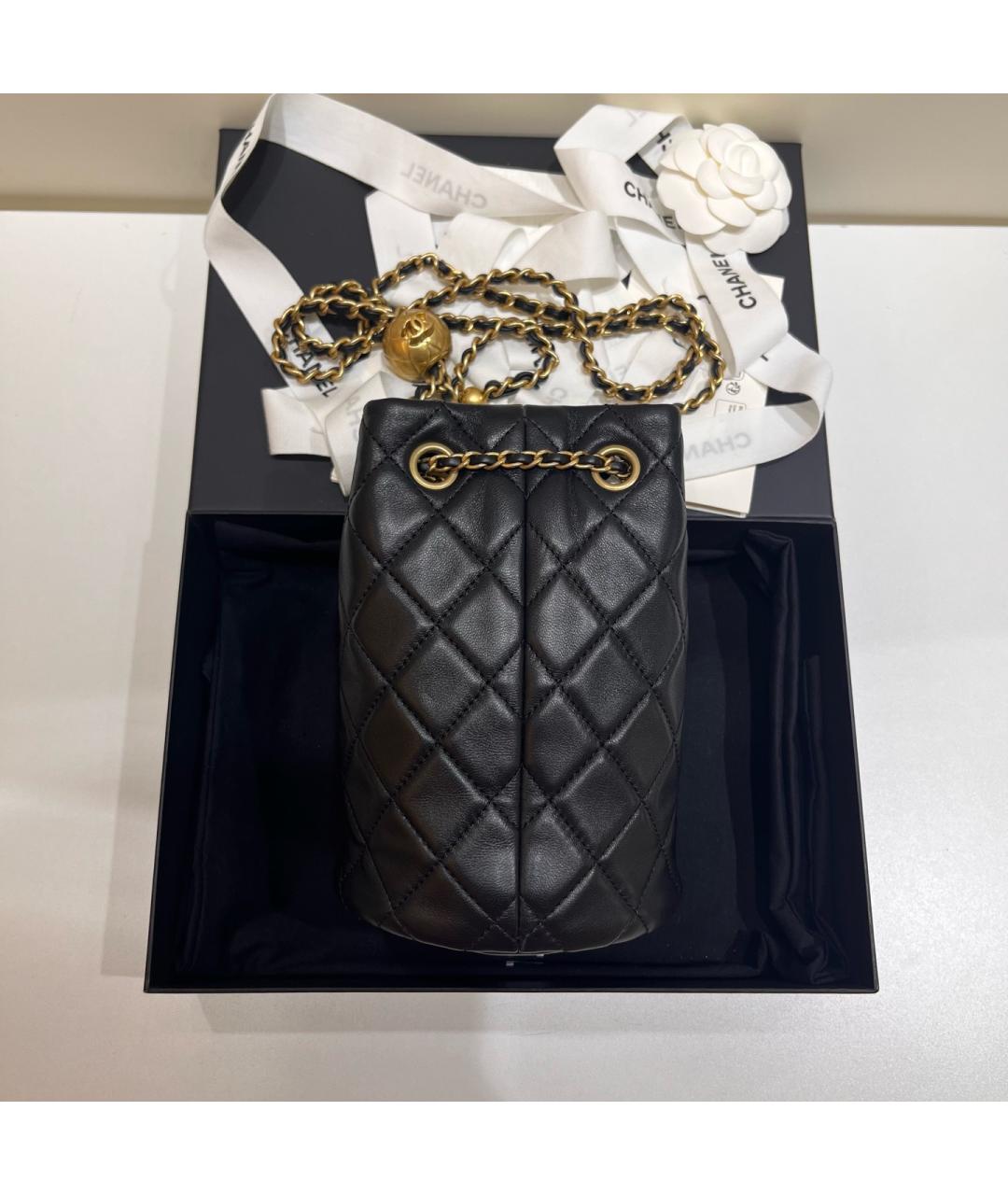 CHANEL Черная кожаная сумка через плечо, фото 4