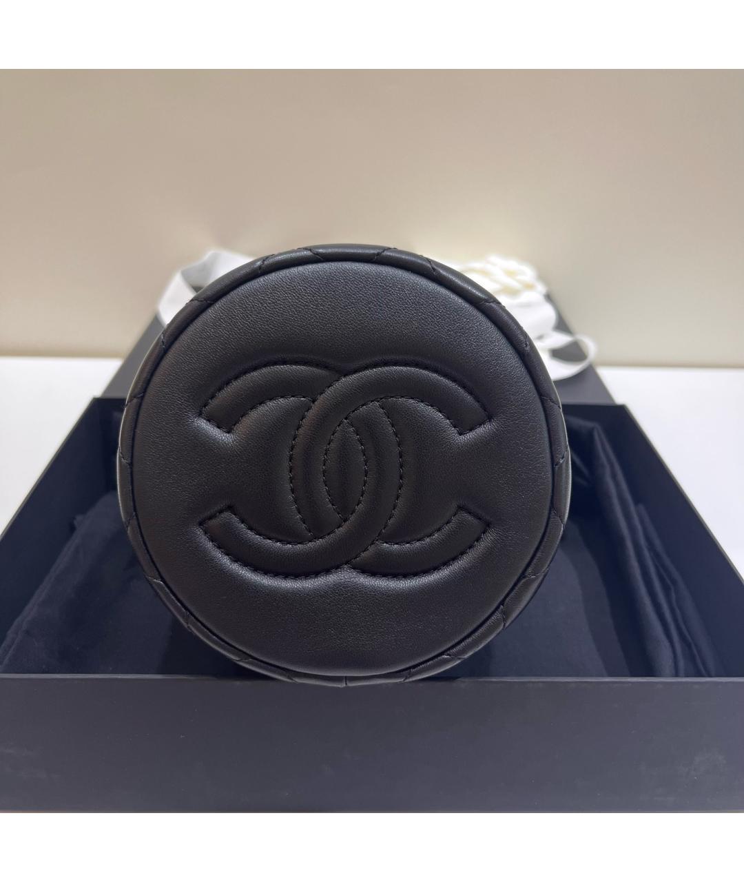 CHANEL Черная кожаная сумка через плечо, фото 6