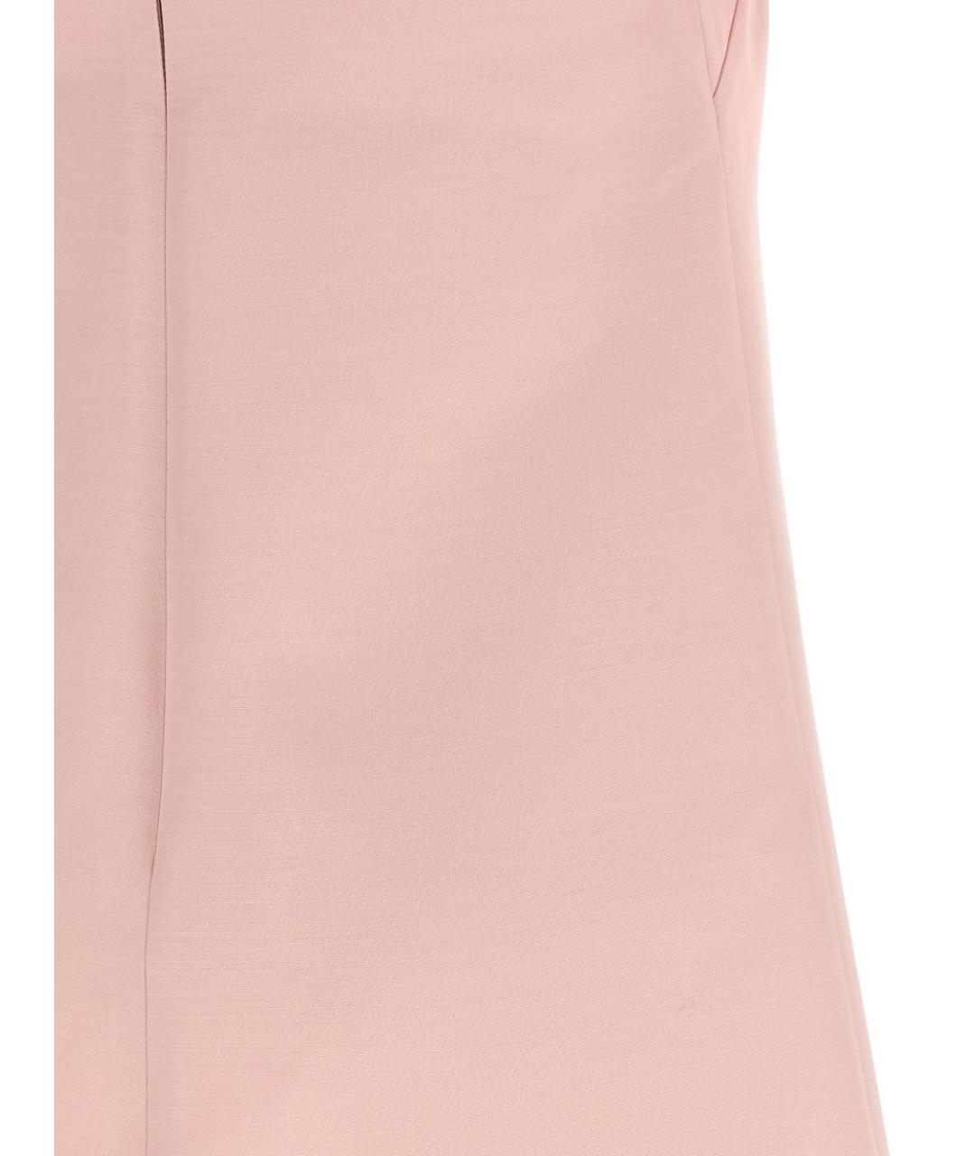 VALENTINO Розовое шерстяное повседневное платье, фото 2