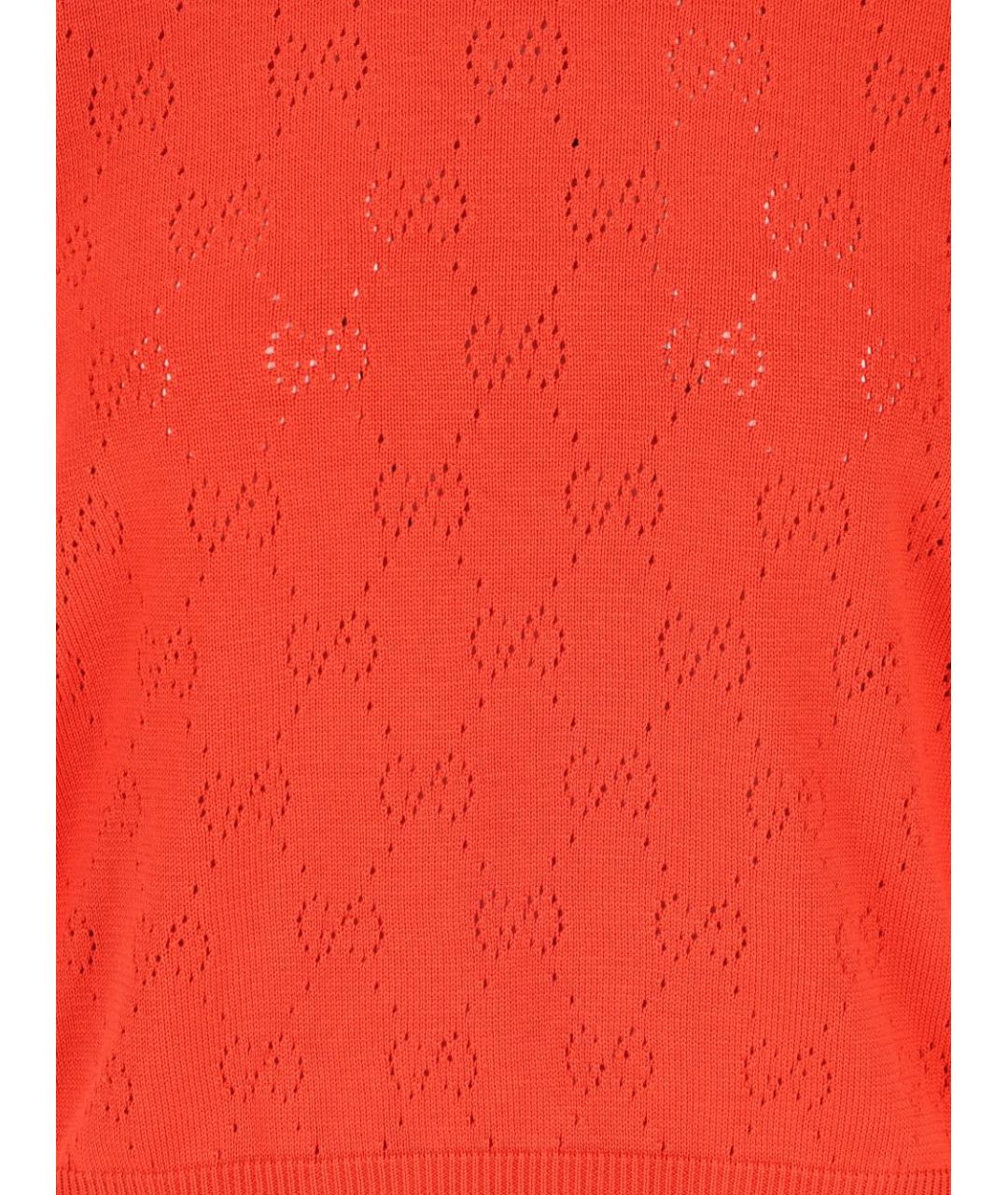 GUCCI Красная хлопковая футболка, фото 4