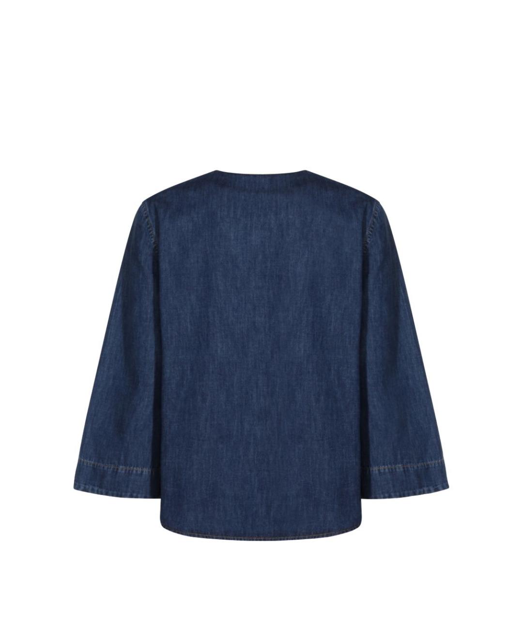 VALENTINO Синяя хлопковая рубашка, фото 2