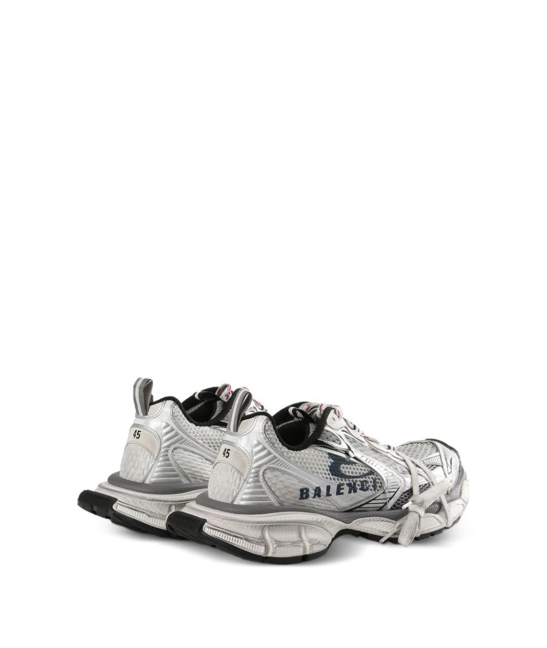 BALENCIAGA Серые текстильные низкие кроссовки / кеды, фото 3