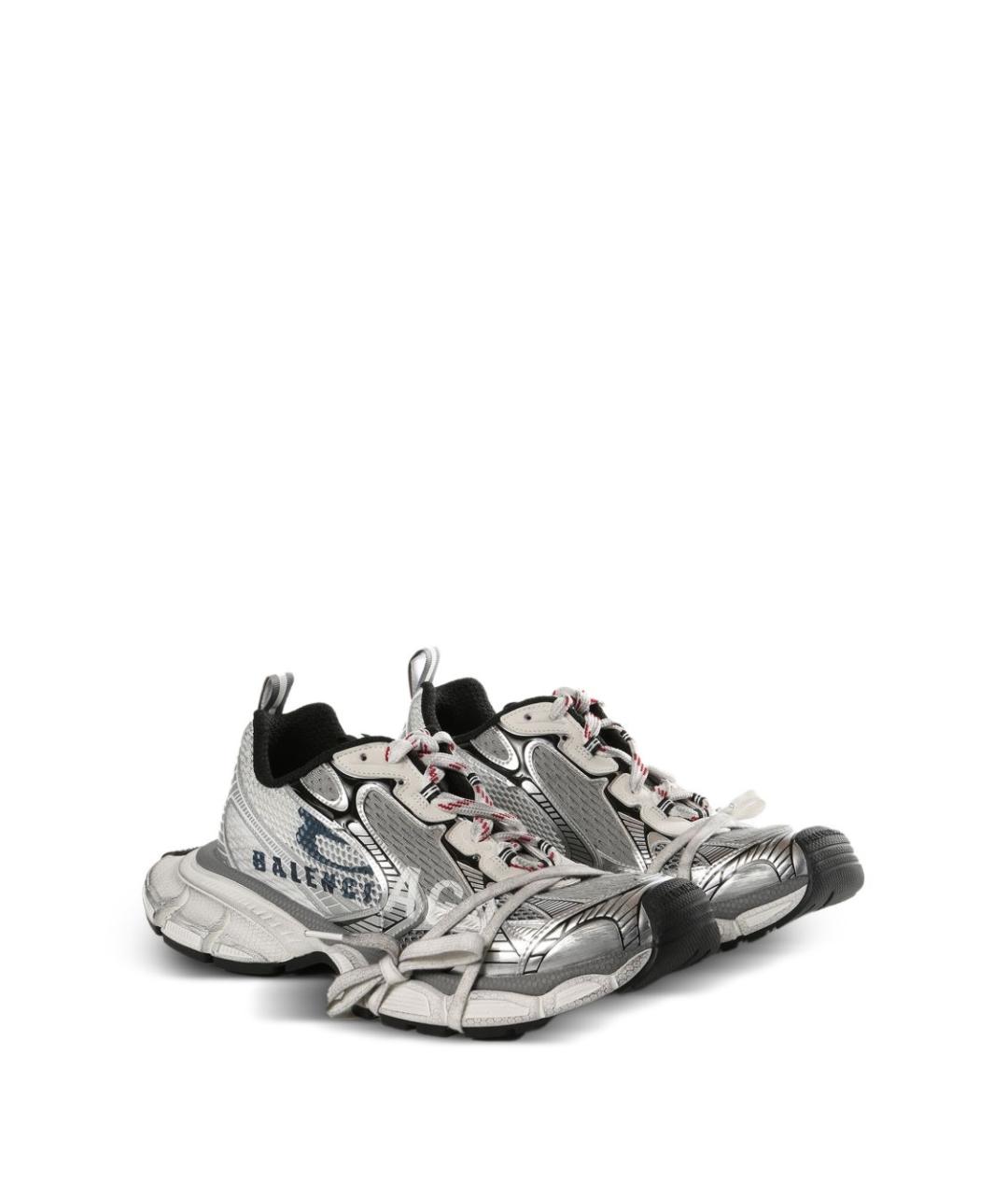 BALENCIAGA Серые текстильные низкие кроссовки / кеды, фото 2