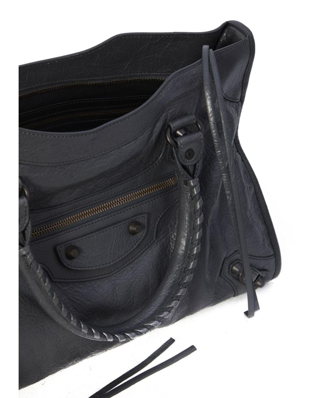 BALENCIAGA Серая кожаная сумка тоут, фото 2