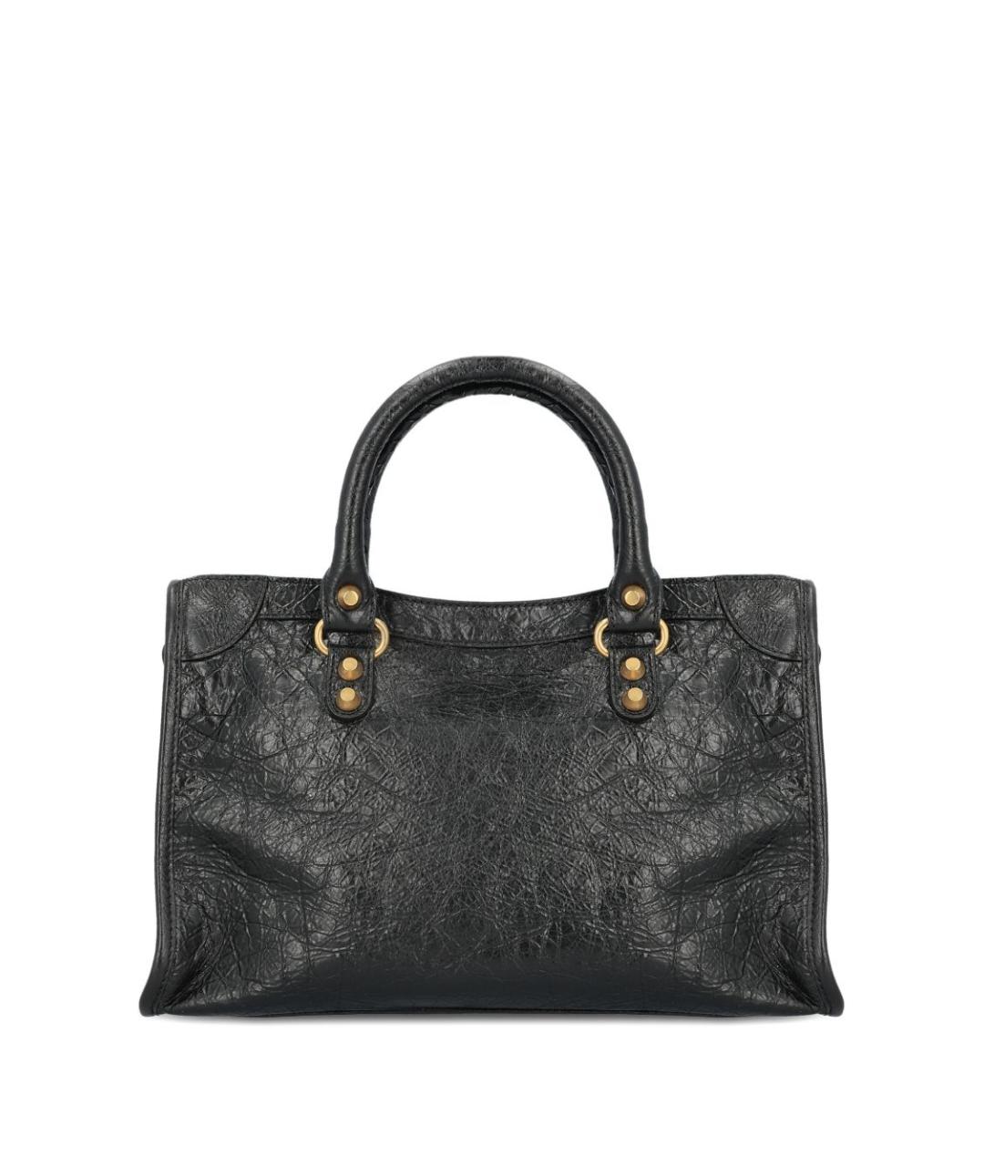 BALENCIAGA Черная кожаная сумка тоут, фото 2