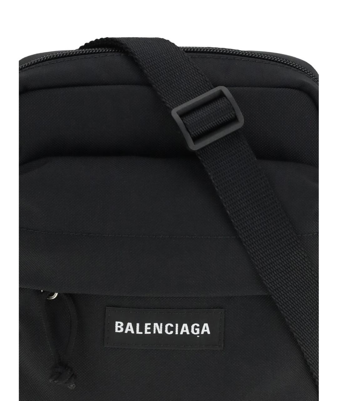 BALENCIAGA Черная синтетическая сумка на плечо, фото 2