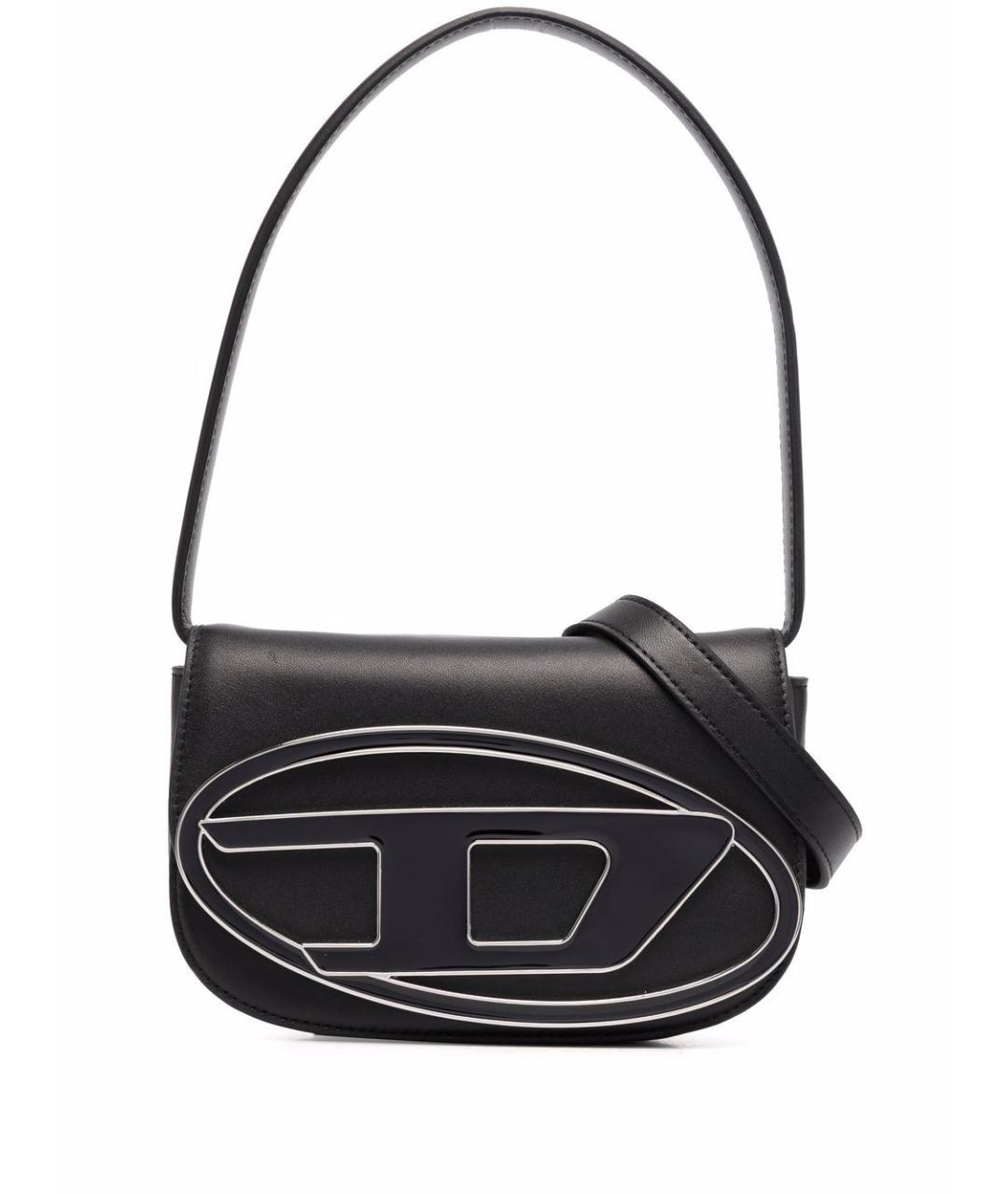 DIESEL Черная сумка через плечо из искусственной кожи, фото 1