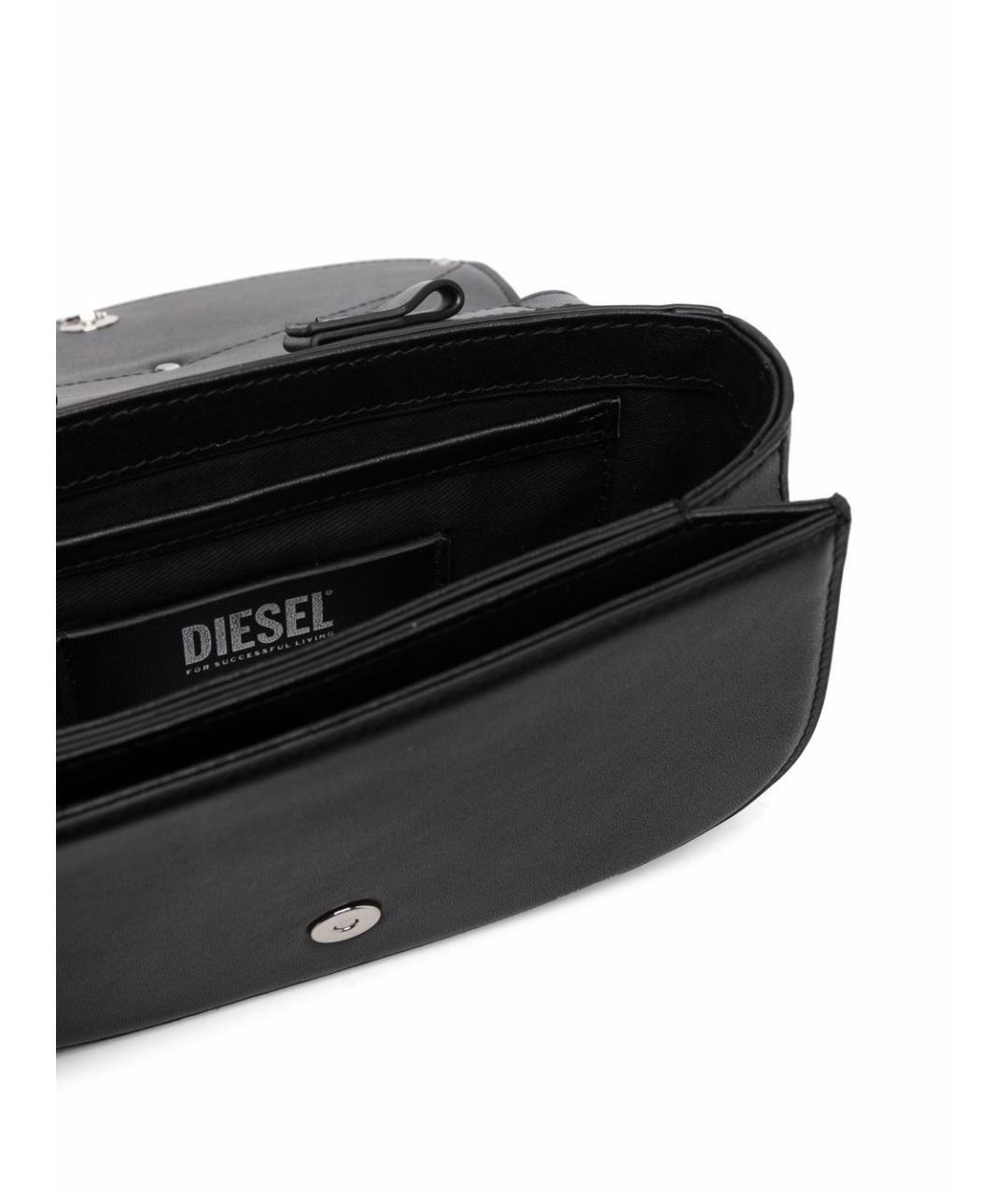 DIESEL Черная сумка через плечо из искусственной кожи, фото 4