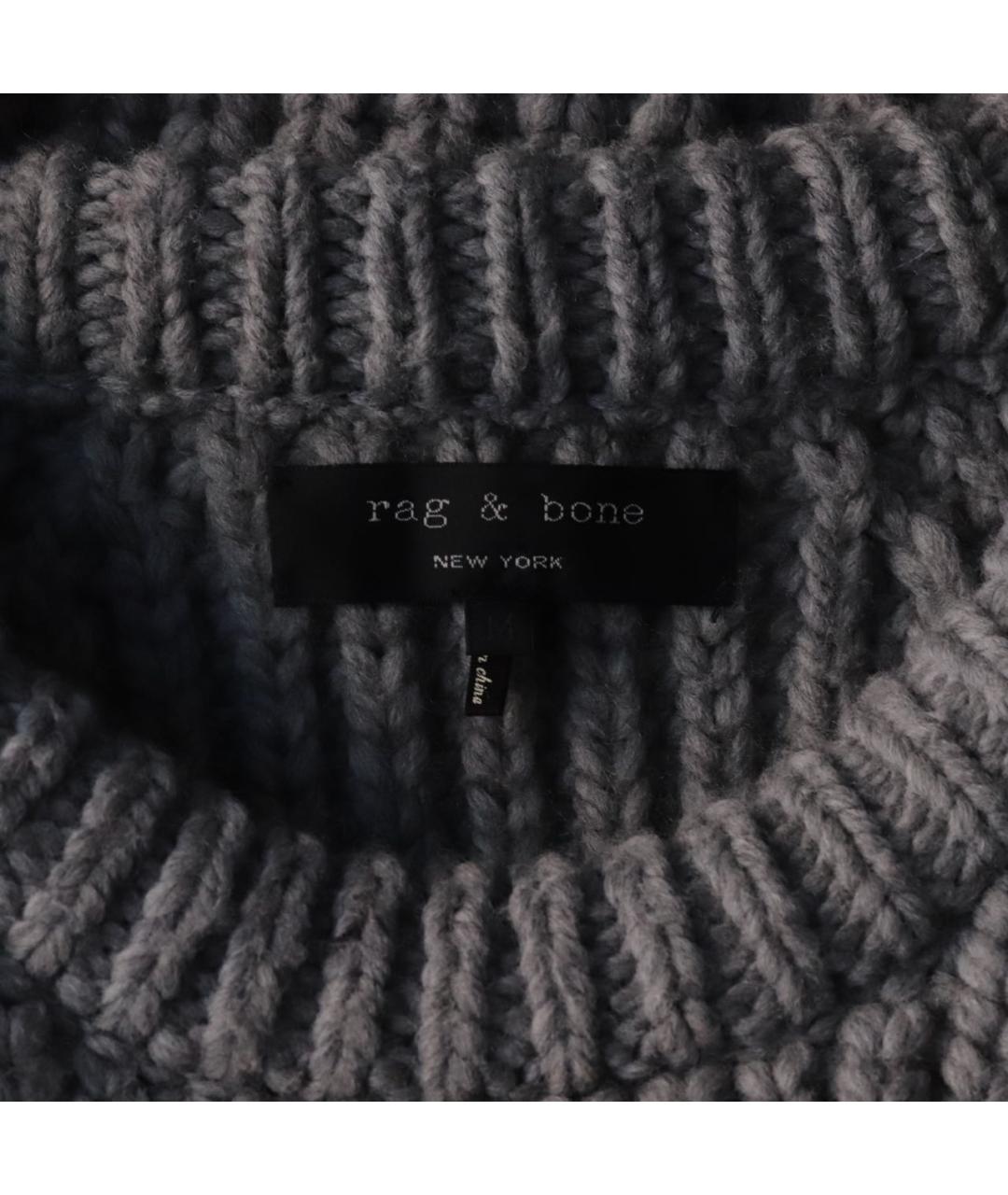 RAG & BONE Серый шерстяной джемпер / свитер, фото 5