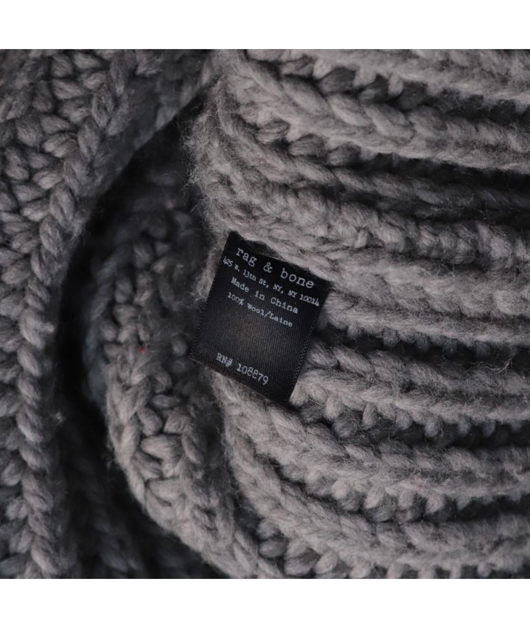 RAG & BONE Серый шерстяной джемпер / свитер, фото 8