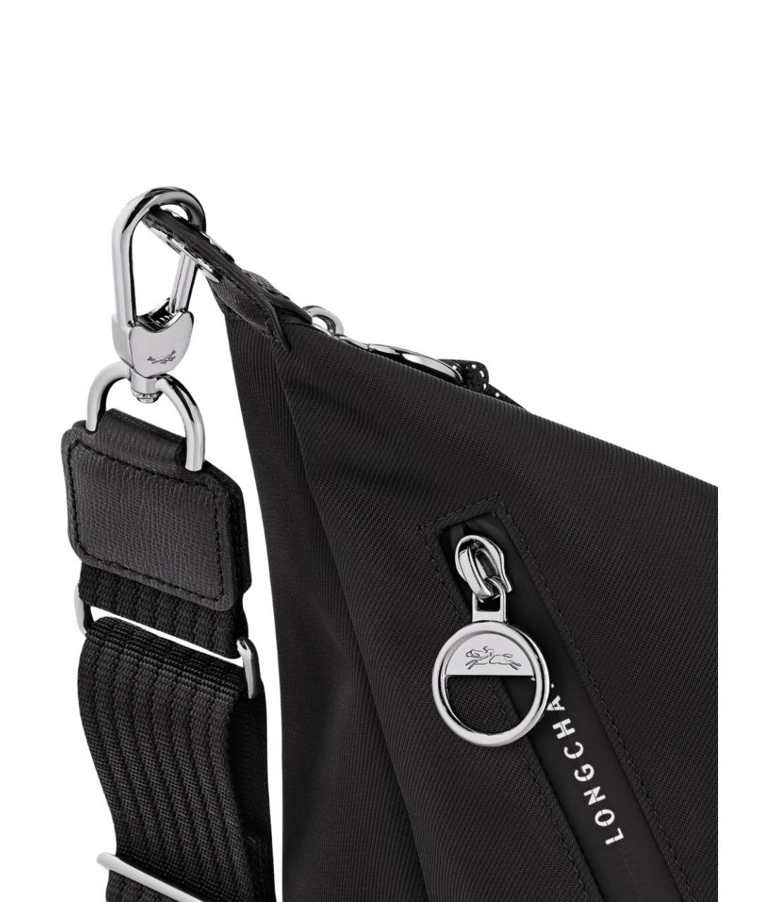 LONGCHAMP Черная синтетическая сумка через плечо, фото 6