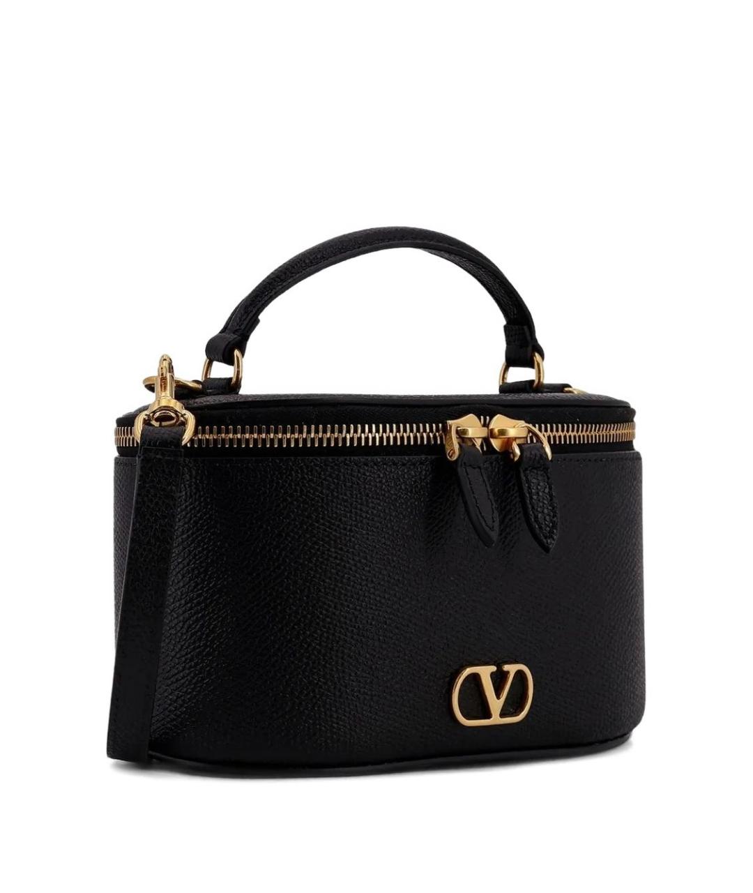 VALENTINO Черная кожаная сумка через плечо, фото 2