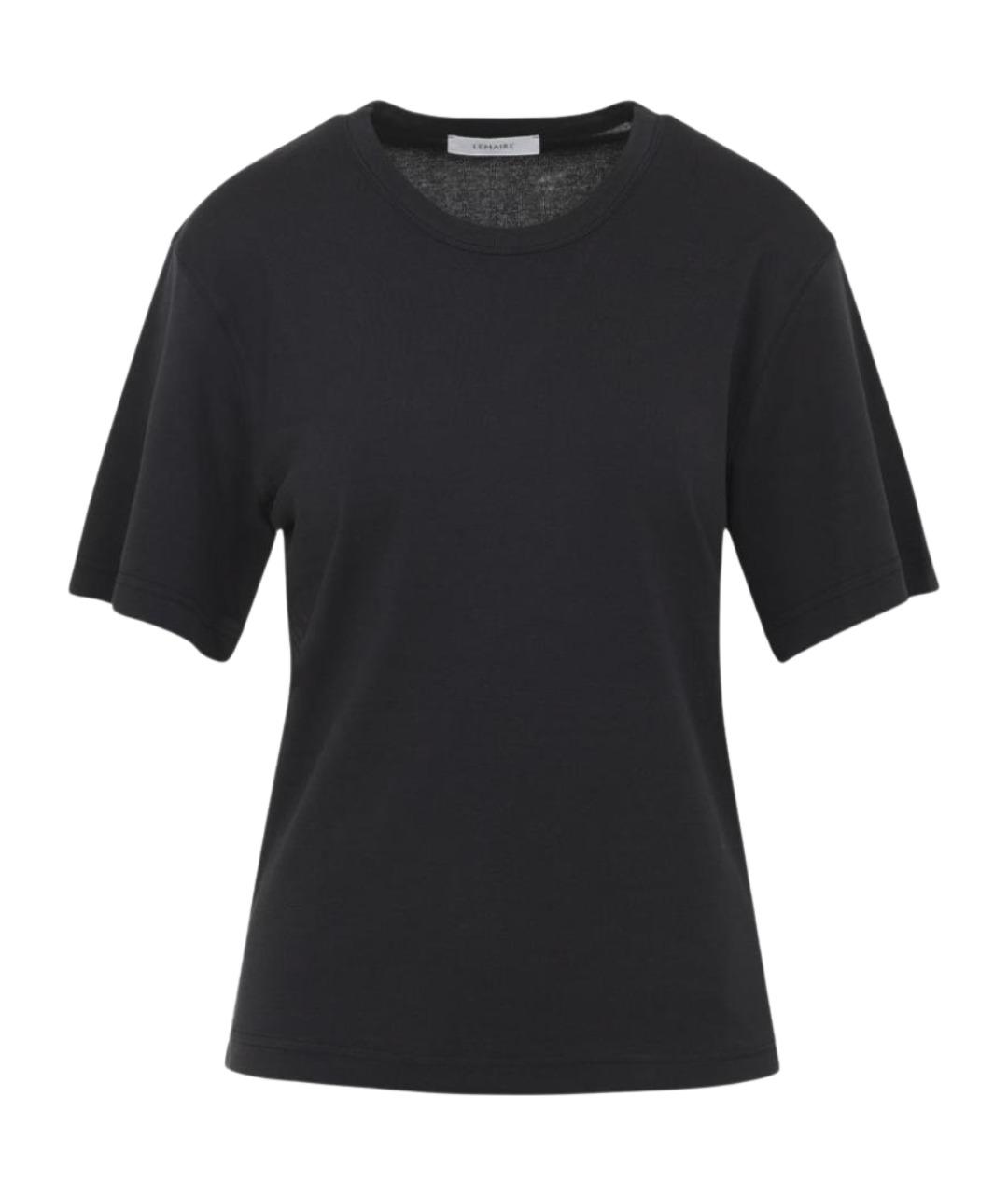 LEMAIRE Черная хлопковая футболка, фото 1