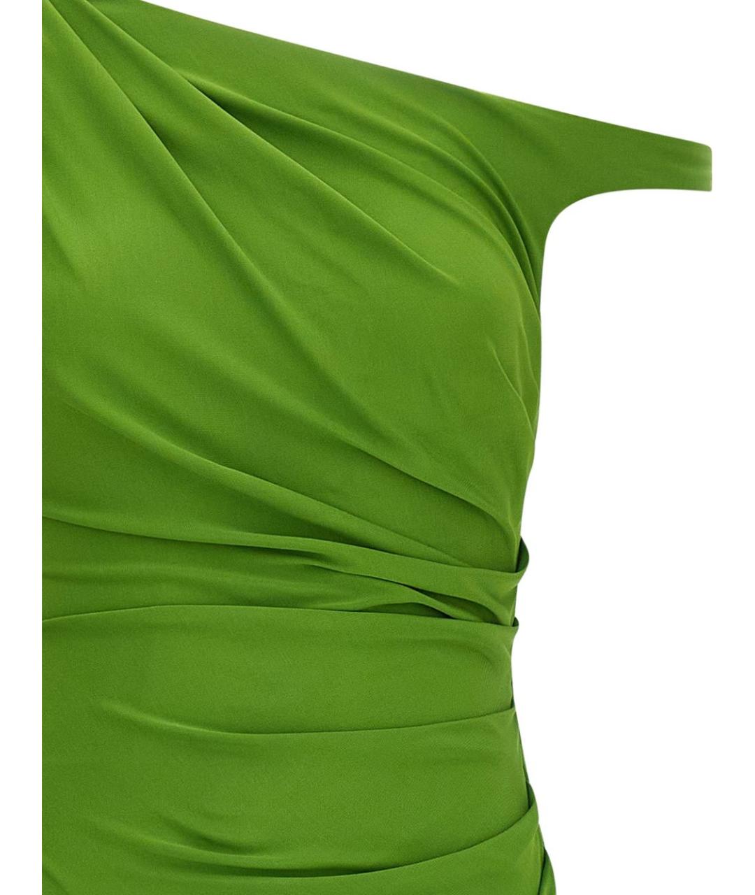 ELISABETTA FRANCHI Зеленые вискозное вечернее платье, фото 3