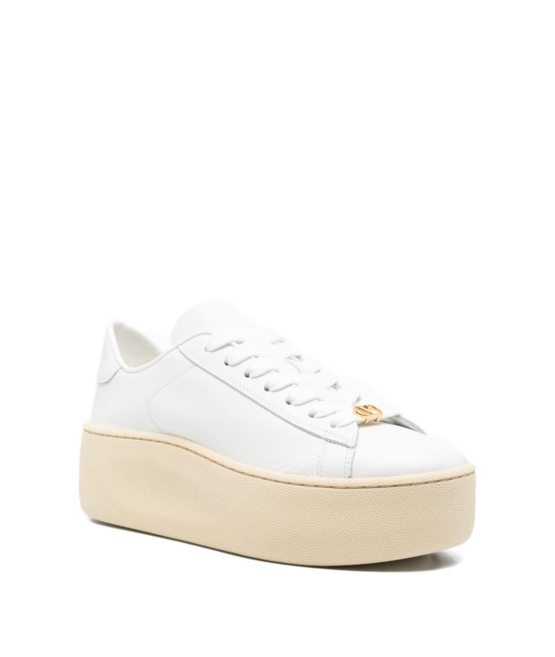 VALENTINO Белые кожаные кеды, фото 2