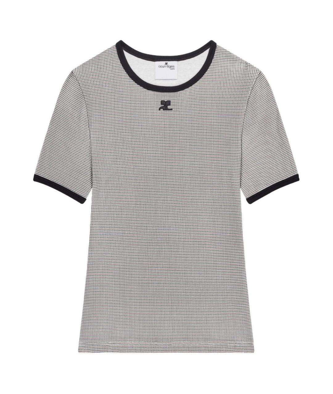 COURREGES Серая хлопковая футболка, фото 1