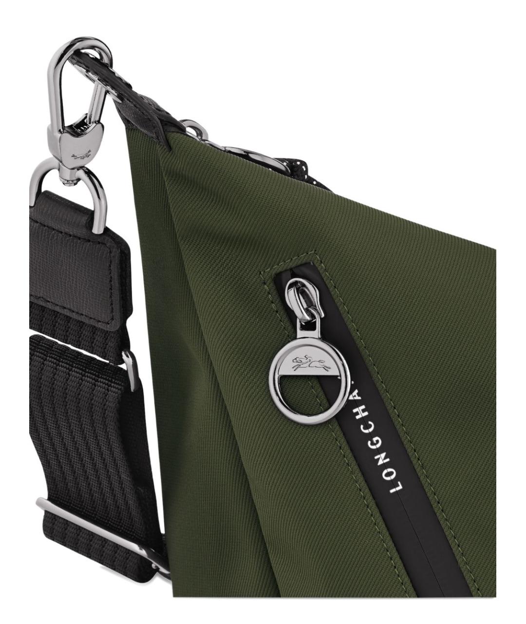 LONGCHAMP Зеленая синтетическая сумка через плечо, фото 3