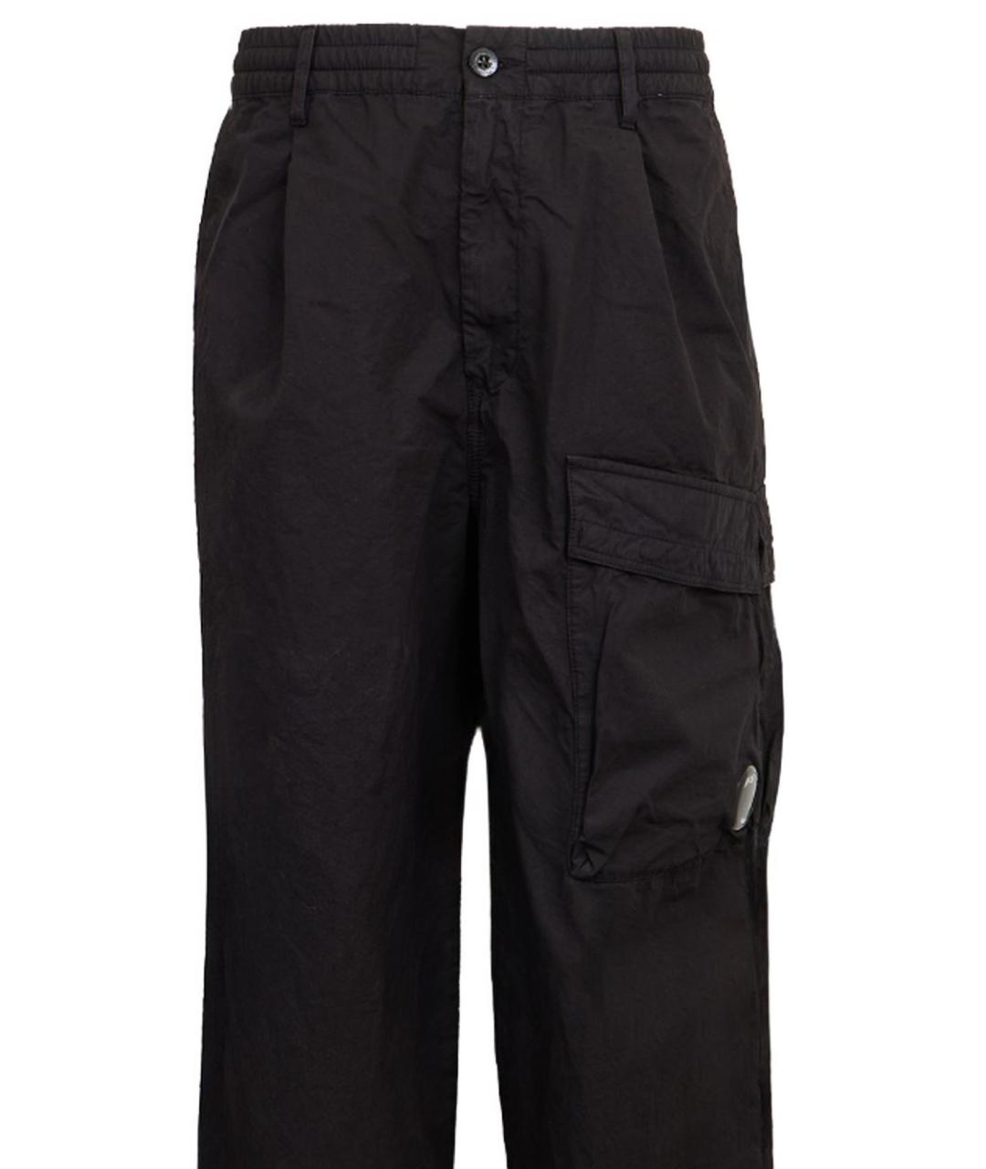 CP COMPANY Черные хлопковые повседневные брюки, фото 2