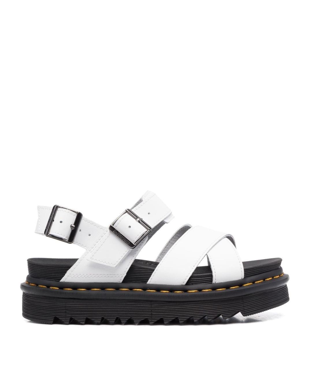 DR. MARTENS Белые кожаные сандалии, фото 1