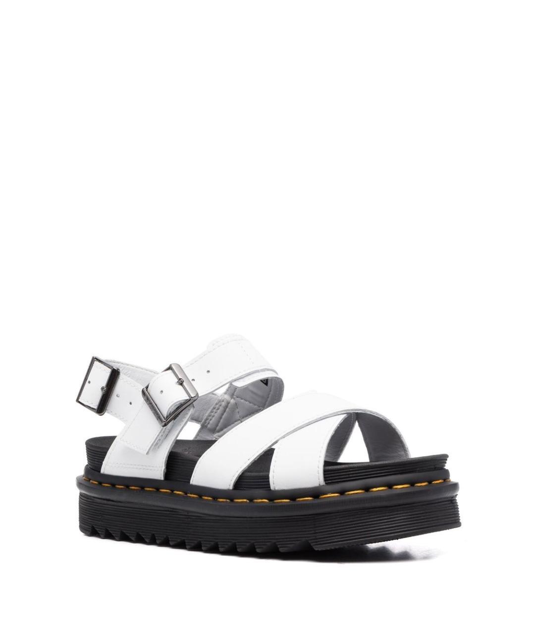 DR. MARTENS Белые кожаные сандалии, фото 4