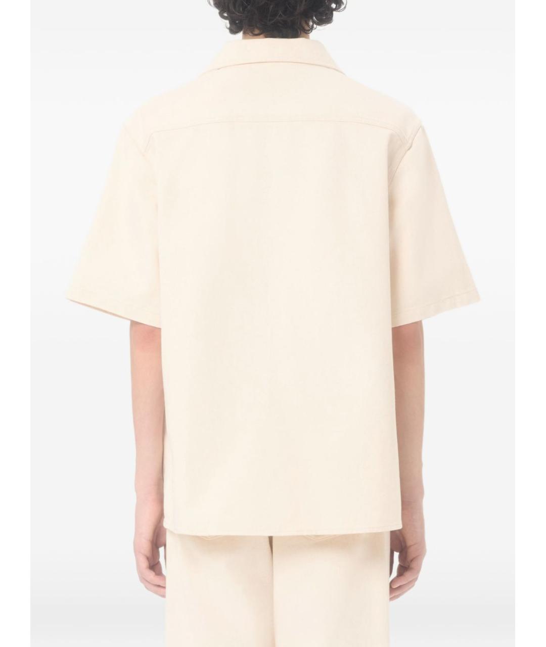 VALENTINO Бежевая хлопковая кэжуал рубашка, фото 4