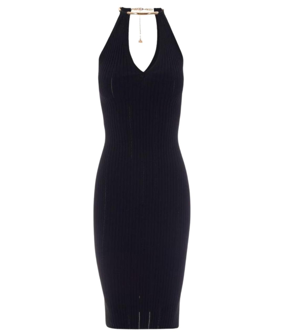 ELISABETTA FRANCHI Черное вискозное вечернее платье, фото 1