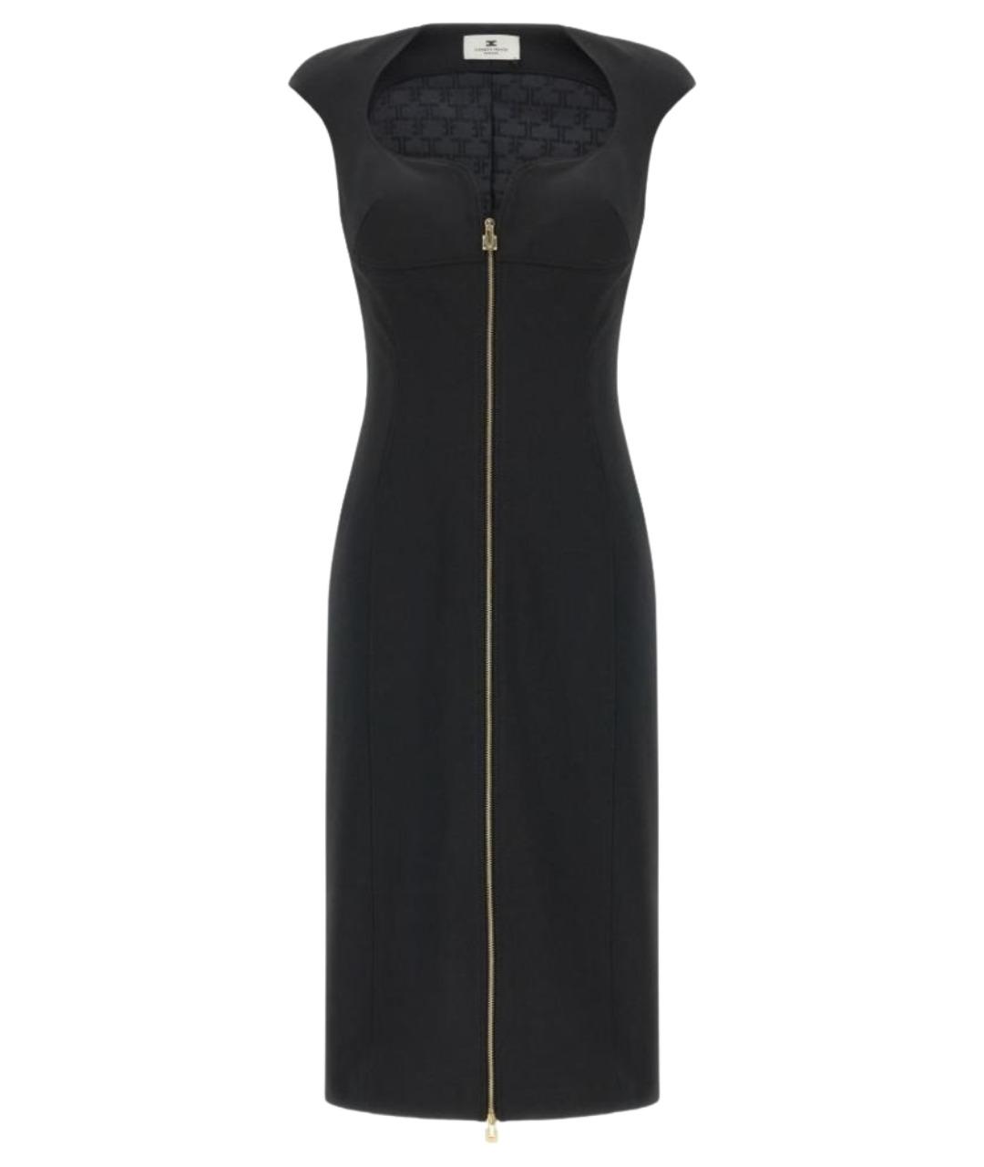 ELISABETTA FRANCHI Черное полиэстеровое повседневное платье, фото 1