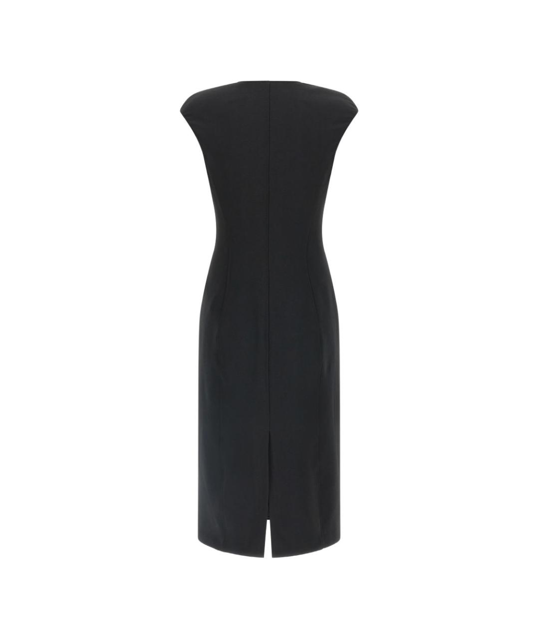 ELISABETTA FRANCHI Черное полиэстеровое повседневное платье, фото 2