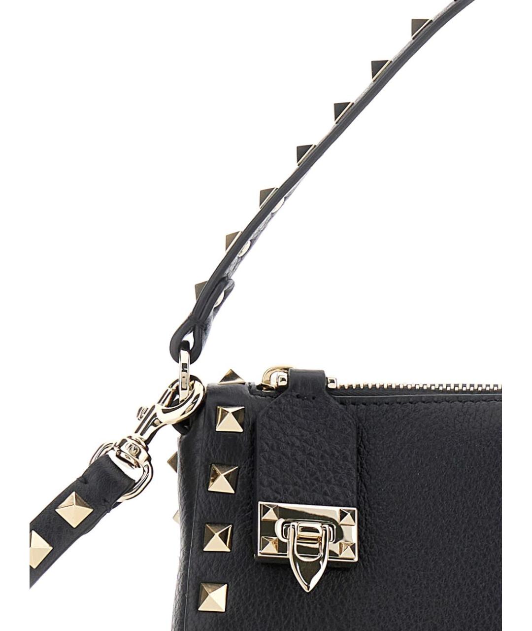 VALENTINO Черная кожаная сумка через плечо, фото 2