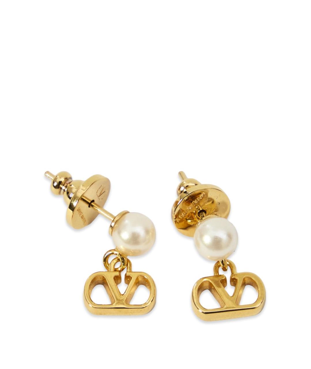 VALENTINO Золотые металлические серьги, фото 1