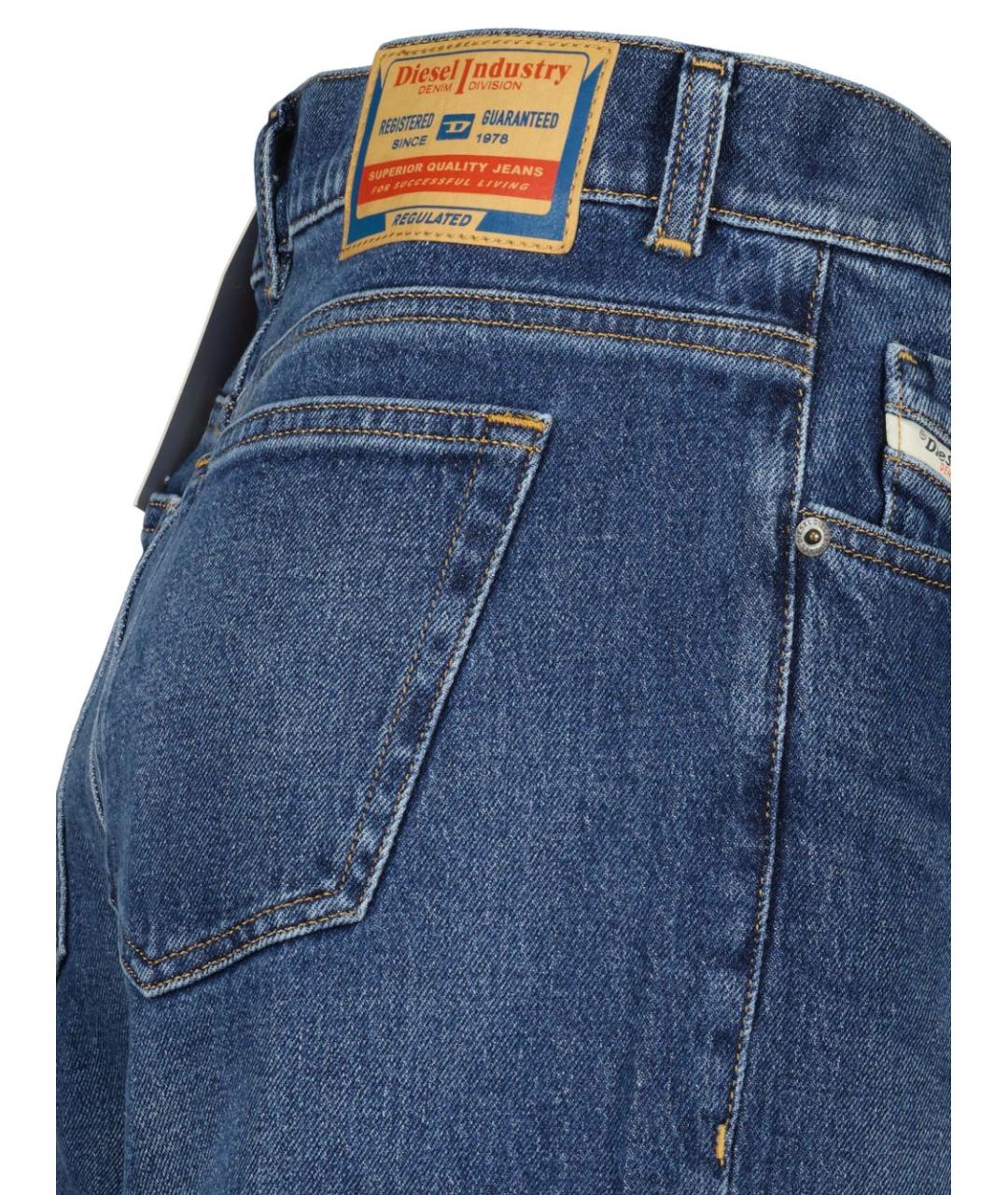 DIESEL Синие хлопковые прямые джинсы, фото 2