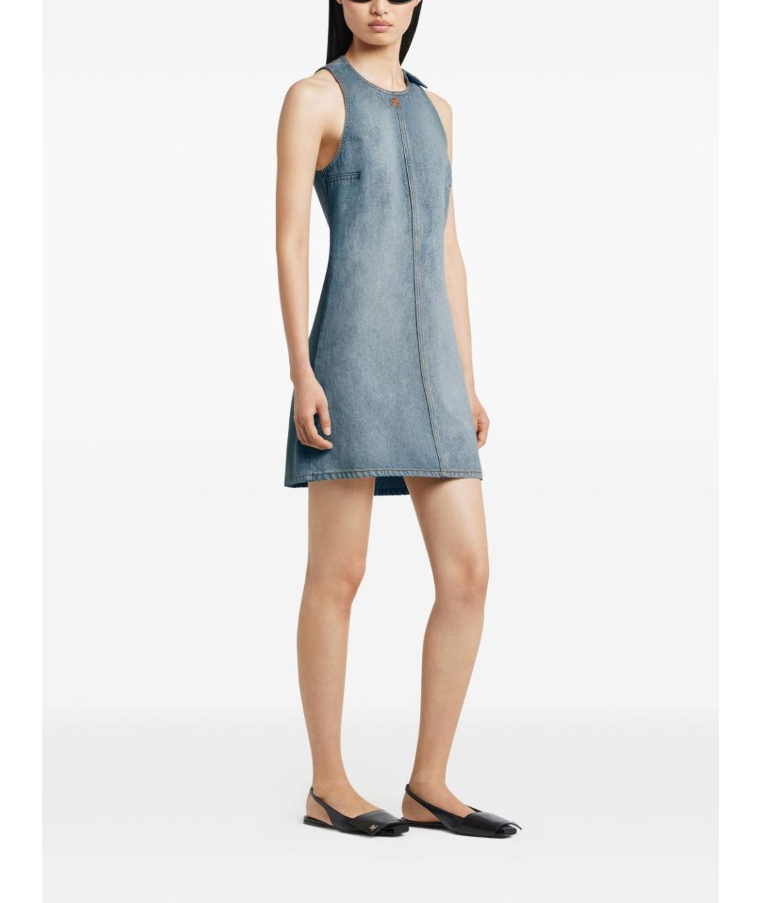 COURREGES Синее хлопковое повседневное платье, фото 3