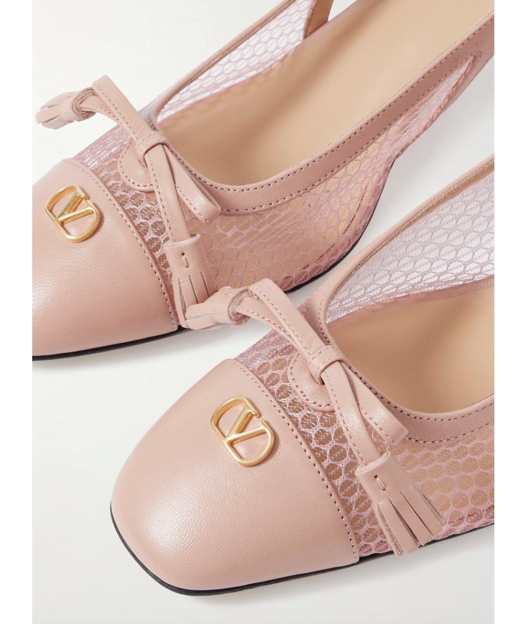 VALENTINO Розовые кожаные туфли, фото 4