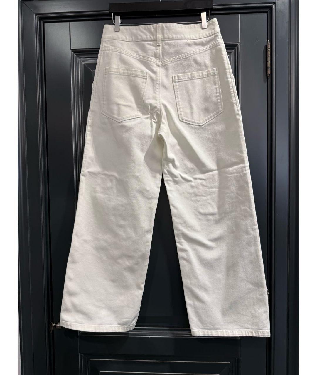 LOEWE Белые хлопковые прямые джинсы, фото 2