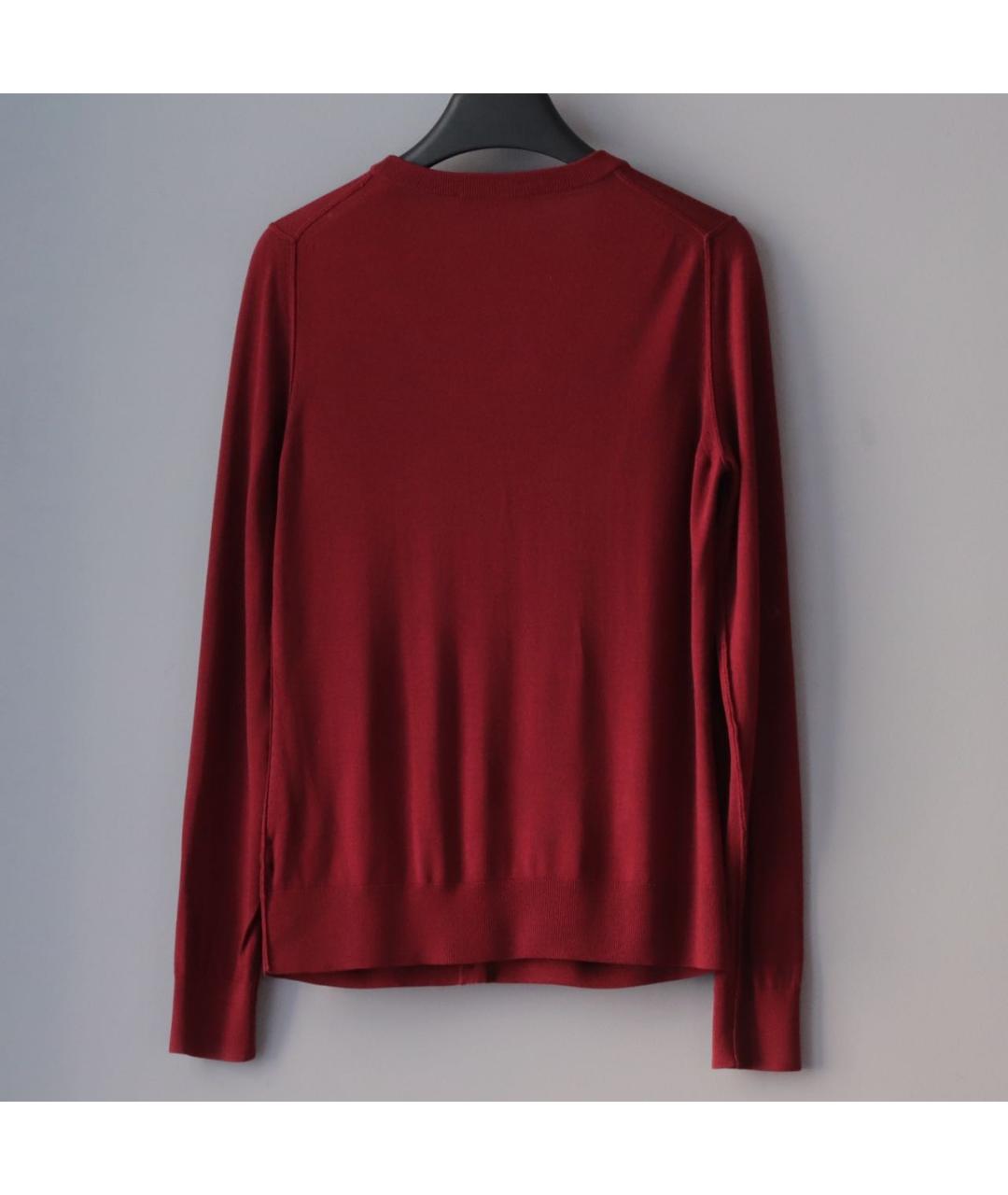 DOLCE&GABBANA Бордовый шерстяной кардиган, фото 2