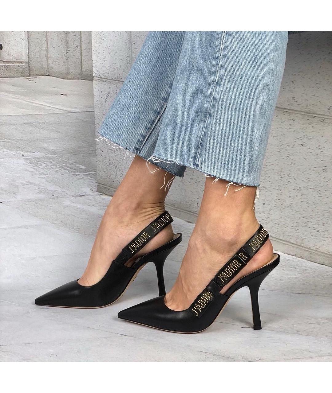 CHRISTIAN DIOR Черные кожаные туфли, фото 5