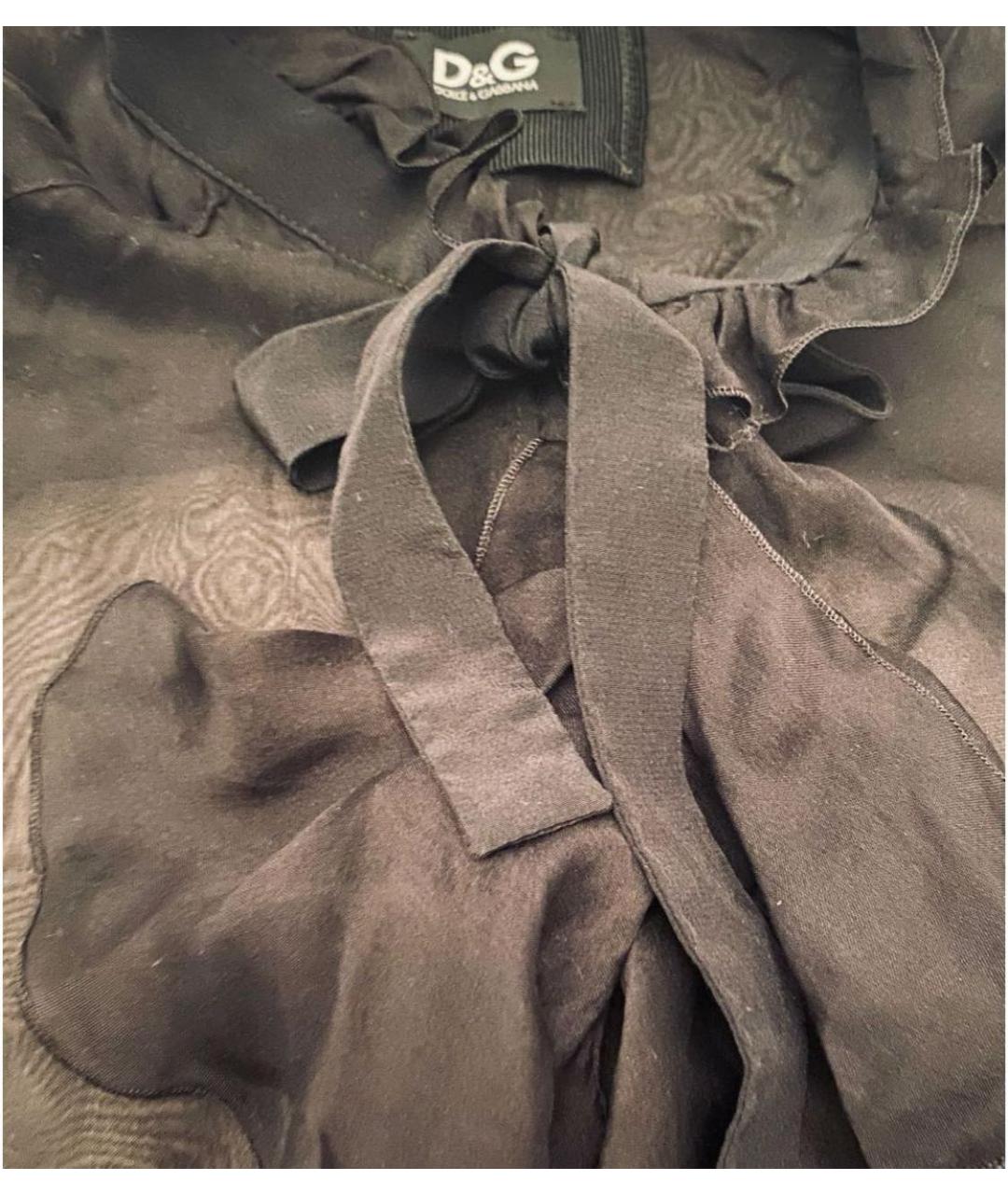 DOLCE&GABBANA Черный шелковый костюм с юбками, фото 3